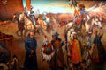 Sprits West mural showing native Americans & Spanish settlement at Autry National Center. Los Angeles, CA.
