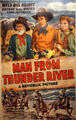 Poster for Wild Bill Elliot's film "Man from Thunder River" at Autry National Center. Los Angeles, CA.