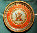 Anheuser-Busch advertising serving tray with eagle trademark at Autry National Center. Los Angeles, CA.