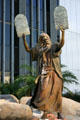 Sculpture of Moses with ten commandments by Dr. John M. Soderberg at Crystal Cathedral. Garden Grove, CA.