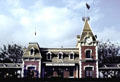 Victorian-style rail station at entrance of Disneyland ®. Anaheim, CA.