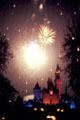 Fireworks over castle at Disneyland ®. Anaheim, CA