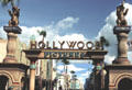 Entrance sign for Hollywood movie studio replica backlot at Disney's California Adventure ™. Anaheim, CA.