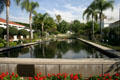 Reflecting pool in garden of Nixon Library & Birthplace. Yorba Linda, CA.