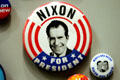 Nixon + Agnew campaign buttons at Nixon Library. Yorba Linda, CA.