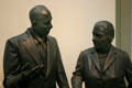Statues of leaders of Egypt Anwar el-Sadat & Israel Golda Meir by Ivan & Elliot Schwarz at Nixon Library. Yorba Linda, CA.