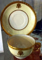 Cup & saucer from White House china of Woodrow Wilson at Nixon Library. Yorba Linda, CA.