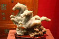 Carved jade sculpted horses given to Nixon by China's Secretary Hu Yaobang at Nixon Library. Yorba Linda, CA.