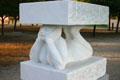 Sculpture in marble by Nancy Doran near Science Library at UC Irvine. Irvine, CA.