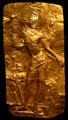 Thailand: God Vishnu with attendant of gold repousse in Norton Simon Museum. Pasadena, CA.