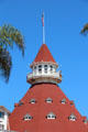 Circular tower of Hotel del Coronado. Coronado, CA