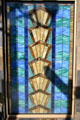 Stained glass window of Pacific Theaters cinemas. San Diego, CA.