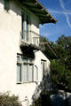 Katherine Teats residence #3 wrought iron balcony on side of house. San Diego, CA.