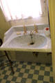Crescent marble sink at Davis House Museum. San Diego, CA.