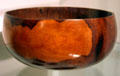 Koa wood bowl from Hawaii at Mingei Museum. San Diego, CA.
