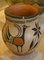 Zia Pueblo, NM pottery jar by Candelaria Gachupin at San Diego Museum of Man. San Diego, CA.