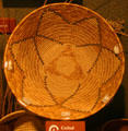 Kumeyaay coiled basket bowl with star design at San Diego Museum of Man. San Diego, CA.