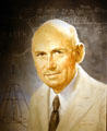 Portrait of Dr. Robert Hutchings Goddard American rocket pioneer in International Aerospace Hall of Fame. San Diego, CA.