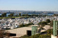 Marina & aircraft carriers beyond. San Diego, CA.