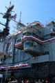 Superstructure of Midway aircraft carrier. San Diego, CA.