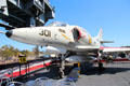 Douglas A-4 Skyhawk jet carrier-based attack bomber at Midway aircraft carrier museum. San Diego, CA.