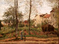 Houses at Bougival by Camille Pissarro at J. Paul Getty Museum Center. Malibu, CA.