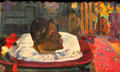 Arii Matamoe painting by Paul Gauguin at J. Paul Getty Museum Center. Malibu, CA.