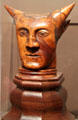 Head with Horns sandalwood sculpture by Paul Gauguin at J. Paul Getty Museum Center. Malibu, CA.