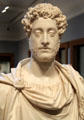 Roman marble bust of Emperor Commodus at Getty Museum Villa. Malibu, CA.