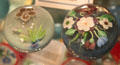 Glass paperweights by Grant Randolph Studios at Historical Glass Museum. Redlands, CA.
