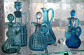 Blue glass cruets at Historical Glass Museum. Redlands, CA.