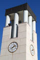 Clock tower of Hunsaker University Center at Redlands University. Redlands, CA