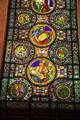 Stained glass window salvaged from Madison Square Presbyterian Church in St. Francis Chapel at Mission Inn. Riverside, CA.