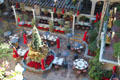 Christmas decorations in courtyard cafe at Mission Inn. Riverside, CA.