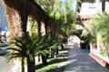 Colonnade of Mission Inn along sidewalk of Mission Inn Ave. Riverside, CA.