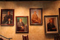 Paintings of Presidents William Howard Taft, Herbert Hoover, John Fitzgerald Kennedy & Gerald Ford who visited Mission Inn. Riverside, CA.