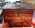 Trunk of Riverside Post 118 of G.A.R. at Riverside Museum. Riverside, CA.
