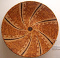 Luiseño, Pechanga-Pala basket bowl with whirlwind pattern at Riverside Museum. Riverside, CA.