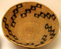 Luiseño basket bowl with whirlwind pattern at Riverside Museum. Riverside, CA.