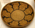 Cahuilla basket tray with lightening pattern at Riverside Museum. Riverside, CA.