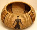 Serrano basket bowl with human figure decoration at Riverside Museum. Riverside, CA.
