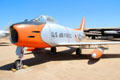 North American F-86H Sabre jet fighter at March Field Air Museum. Riverside, CA.