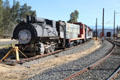 Rail yards with saddleback steam locomotive at Orange Empire Railway Museum. Perris, CA.