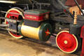 Trucks & pistons under Grizzly Flats narrow gauge steam locomotive #2 at Orange Empire Railway Museum. Perris, CA.