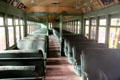 Interior of Pacific Electric Interurban Car at Orange Empire Railway Museum. Perris, CA.