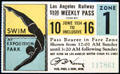 Los Angeles Railway weekly pass features Exposition Park at Orange Empire Railway Museum. Perris, CA.