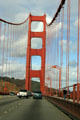 Support tower of Golden Gate Bridge against hills of Marin County. San Francisco, CA.