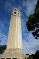 Coit Tower on Telegraph Hill is 180 feet tall. San Francisco, CA.