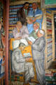 Lawyers doing research mural by George Harris in Coit Tower. San Francisco, CA.