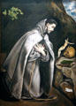 St Francis Venerating the Crucifix painting by El Greco at Legion of Honor Museum. San Francisco, CA.